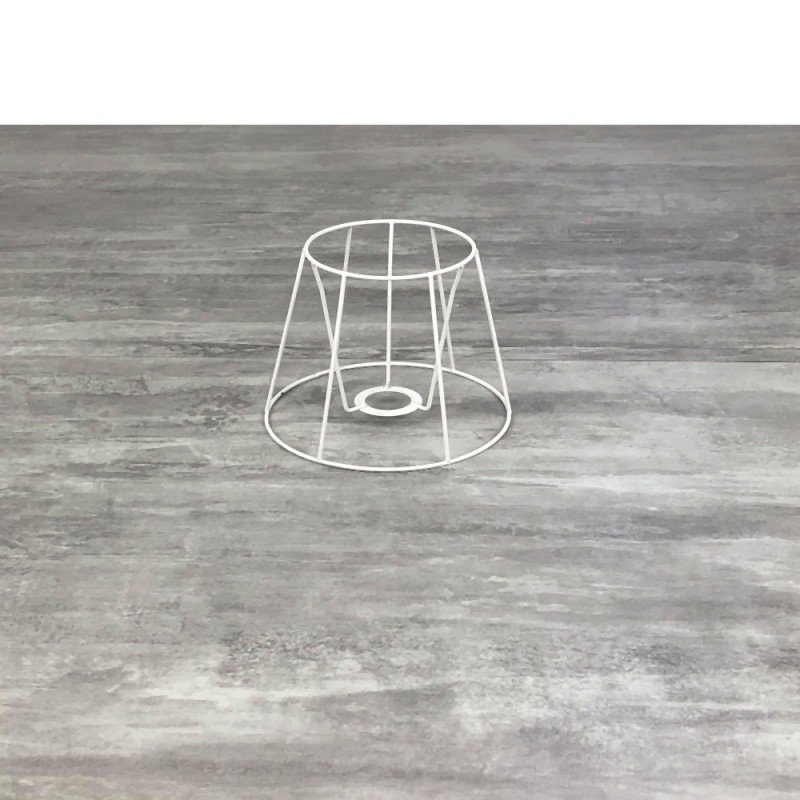 Kleiner Gestell Trommelform Lampenschirm 15cm, Konus 6 Äste Antikorrosion Epoxy, für E14 mit Stecknuss 28mm