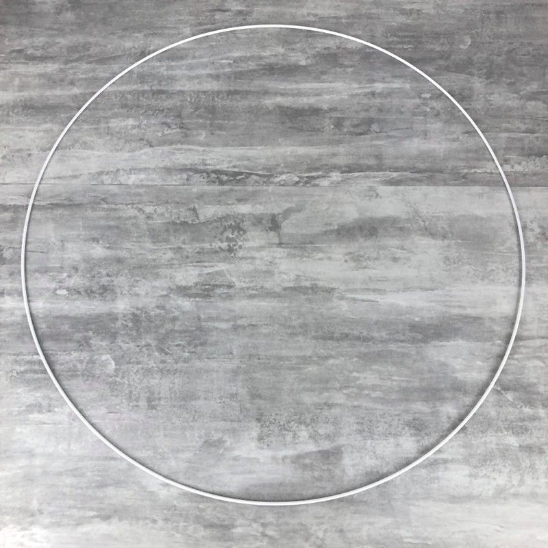 Très Grand Cercle XXL métallique blanc diam. 100 cm pour abat-jour, Anneau epoxy blanc Attrape rêves