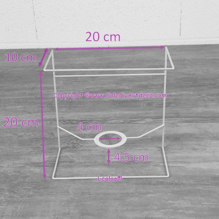 Kleines Gestell Quadratische Wandleuchte 20x20 cm, aus Korrosionsschutz-Epoxidharz, für E27 zum Dekorieren