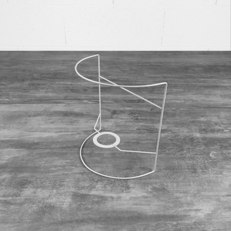 Petite Carcasse Applique Demi-Rond murale 20x20 cm, en epoxy anticorrosion, pour E27, à décorer