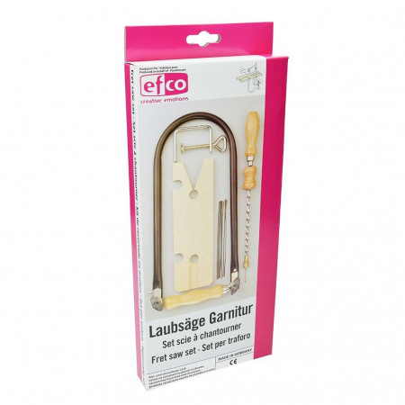 Laubsäge Garnitur, 5-teilg, 13 x 28,5 cm, Starter-Kit zum Holz schneiden
