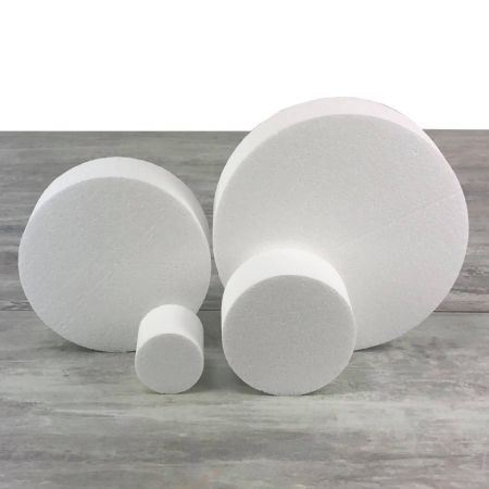Little Polystyrene Disk Shape Dummy Cake, 20 cm total height, 20 cm base diameter, high density