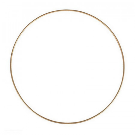 Cercle métallique doré ancien, diam. 40 cm pour abat-jour, Anneau epoxy or Attrape rêves