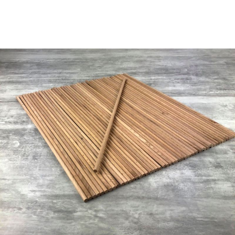 Gros lot de 50  petites Baguettes rondes, Ø 8 mm, 50 cm de long, Tourillon en bois de hêtre lisse