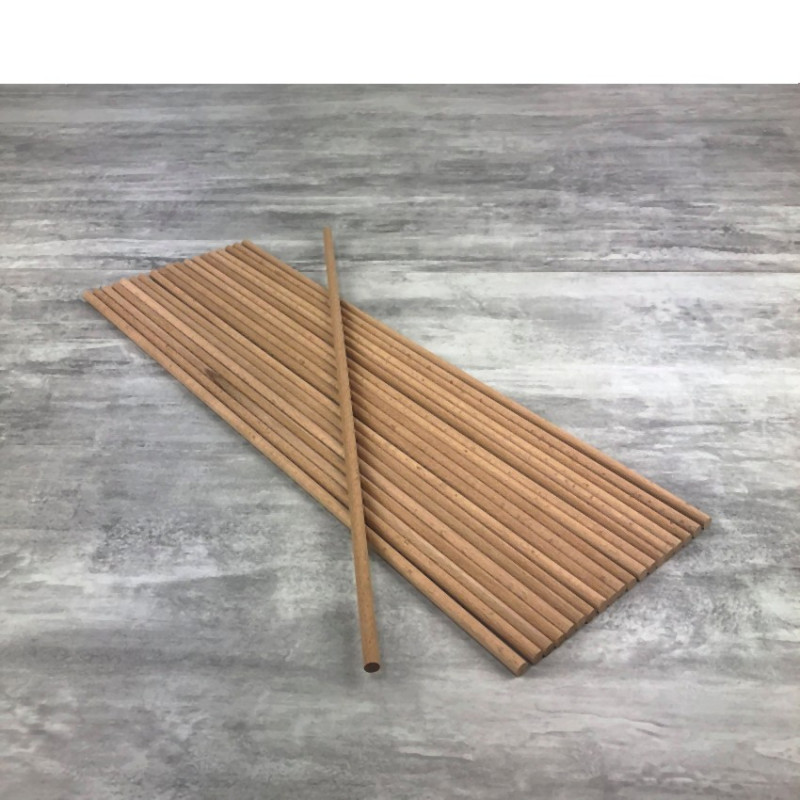 Lot de 20 Baguettes rondes diam. 8 mm, Tourillon en bois de hêtre lisse, 50 cm de long