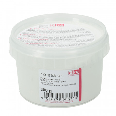 600 g weißer Zement für Mosaikfugen, 2x 300 g Packung, Pulver für Fliesen oder Mosaikfugen