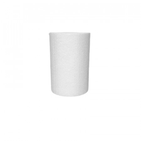 6 kleine Styroporzylinder Durchmesser 10 x Höhe 15 cm, weiße Styropor-Säule zur Anzeige