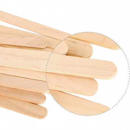 Gros lot de 250 Bâtonnets en bois, type batonnet à glace, brut non traité, 11,5cm x 1cm