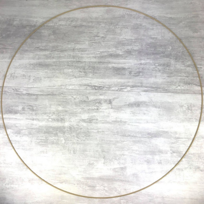 Très Grand Cercle XXL métallique Doré ancien, diam. 100 cm pour abat-jour, Anneau epoxy Or Attrape rêves
