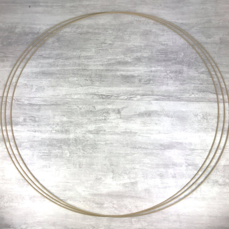 Grosser Set aus 3 grosse XXL Antikgold Metallringen Durchmesser 100 cm für Lampenschirm, Epoxidringe für Traumenfänger