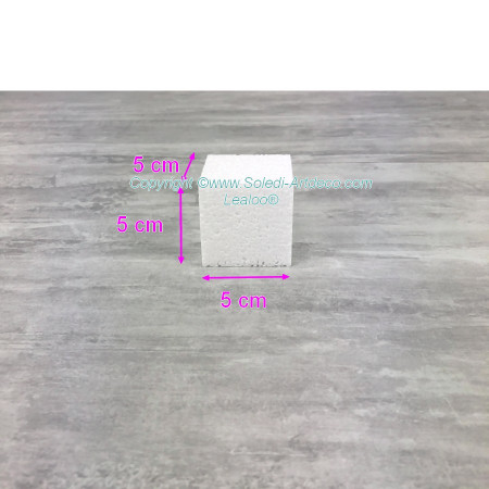 Gros lot 15 petits cubes 5x5x5 cm en polystyrène, minis Blocs en Styropor blanc à décorer
