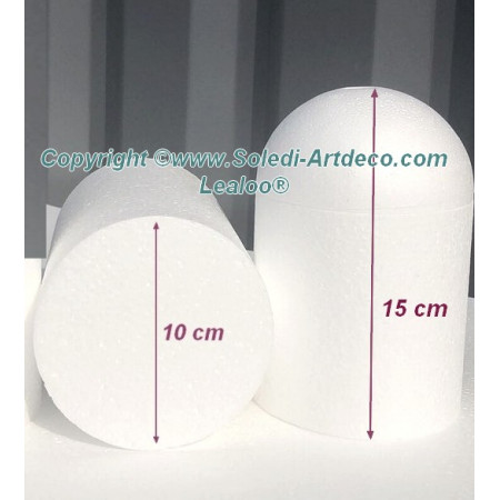 Dôme en polystyrène, base Ø 10 cm, hauteur 15cm, Cage à oiseaux en Styropor blanc densité Pro