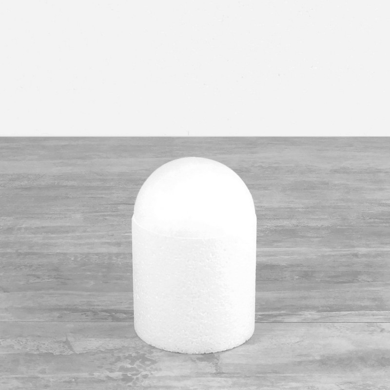 Dôme en polystyrène, base Ø 10 cm, hauteur 15cm, Cage à oiseaux en Styropor blanc densité Pro