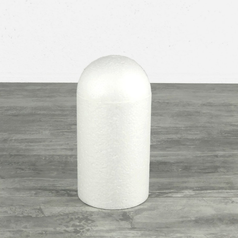Dôme en polystyrène, base Ø 10 cm, hauteur 20cm, Cage à oiseaux en Styropor blanc densité Pro