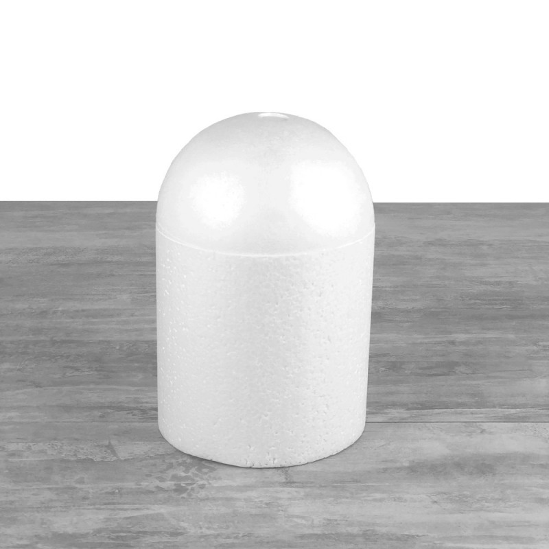 Dôme en polystyrène, base Ø 15 cm, haut. 17.5cm, Cage à oiseaux en Styropor blanc densité Pro