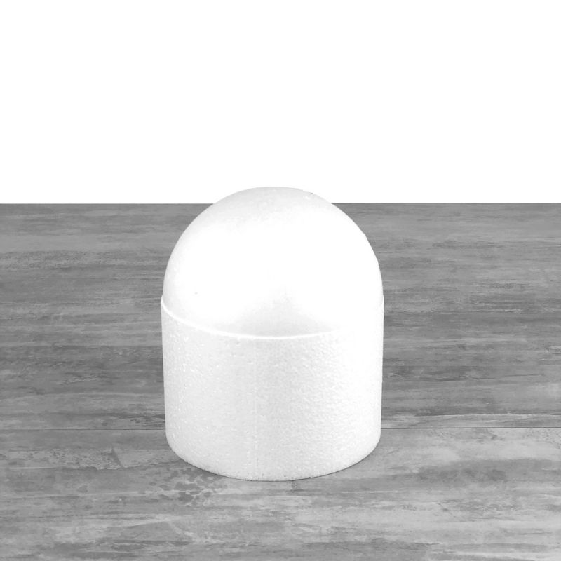 Dôme en polystyrène, base Ø 15 cm, haut. 17.5cm, Cage à oiseaux en Styropor blanc densité Pro
