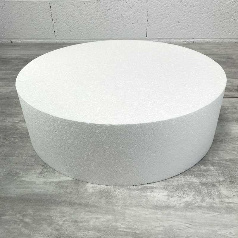 Disque épaisseur 15 cm, diamètre 50 cm, polystyrène pro haute densité, 28 kg/ m3