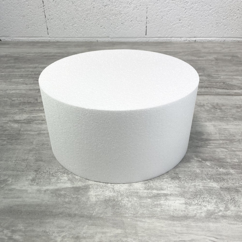 Disque épaisseur 15 cm, diamètre 30 cm, polystyrène pro haute densité, 28 kg/ m3