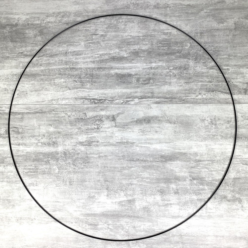 Grand Cercle XXL métallique noir, diam. 90 cm pour abat-jour, Anneau epoxy Attrape rêves