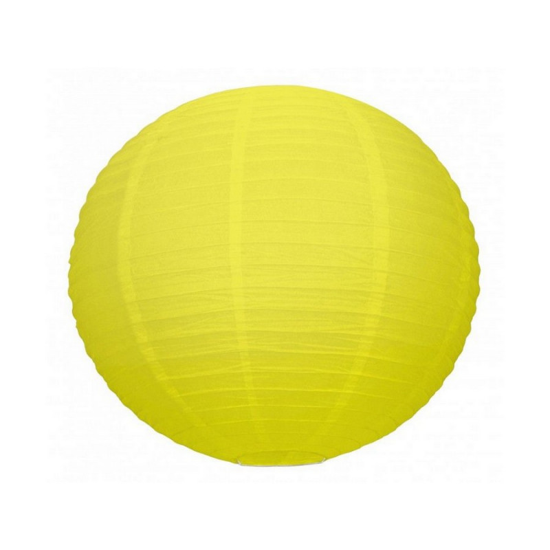 Gelbe japanische Laterne 35 cm, Papierkugel Lampion zum Aufhängen