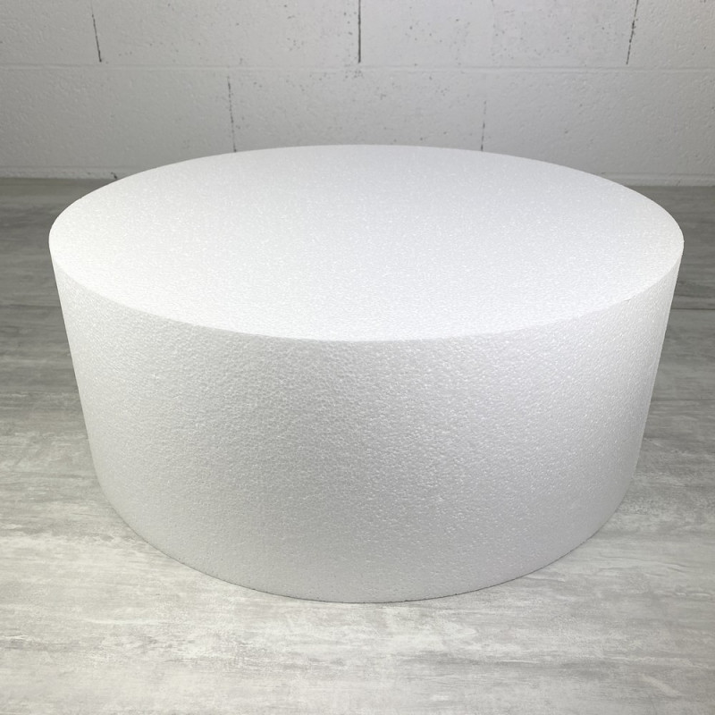 Disque épaisseur 20 cm, diamètre 50 cm, polystyrène pro haute densité, 28 kg/ m3