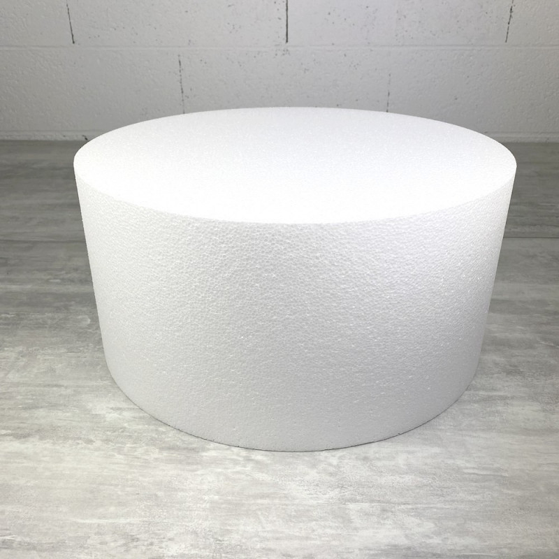 Disque épaisseur 20 cm, diamètre 40 cm, polystyrène pro haute densité, 28 kg/ m3