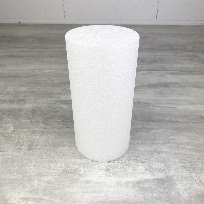 Disque épaisseur 20 cm, diamètre 10 cm, polystyrène pro haute densité, 28 kg/ m3