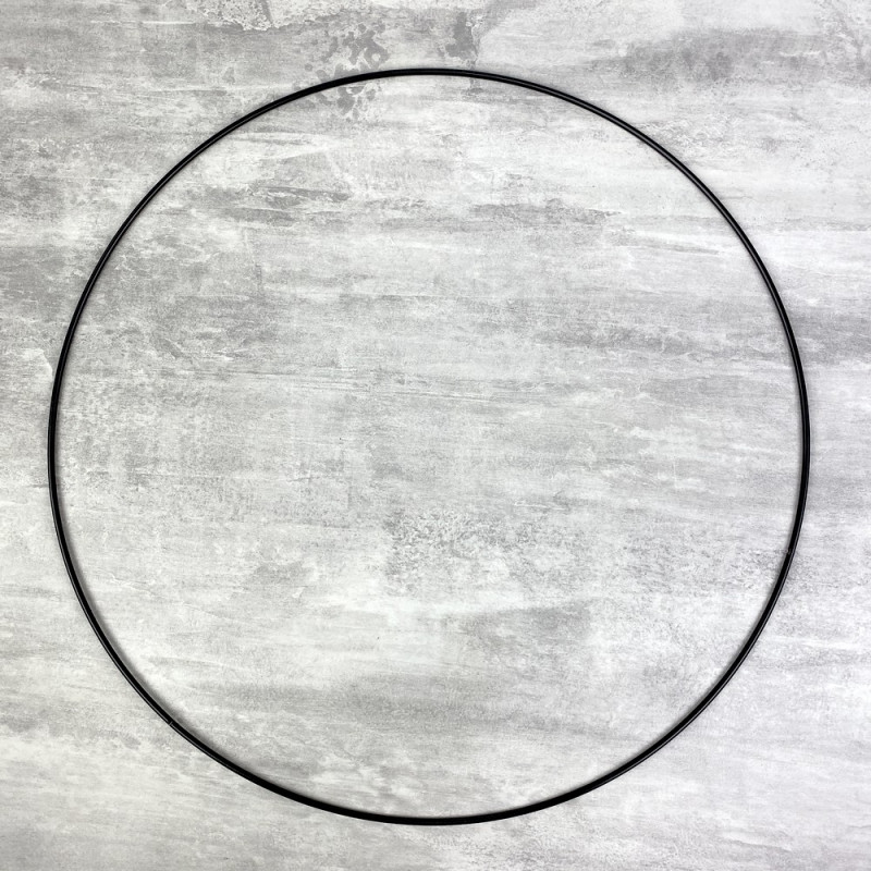 Cercle métallique noir, diam. 40 cm pour abat-jour, Anneau epoxy Attrape rêves