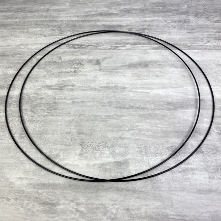 Lot de 2 Cercles métalliques noir, diam. 40 cm pour abat-jour, Anneaux epoxy Attrape rêves