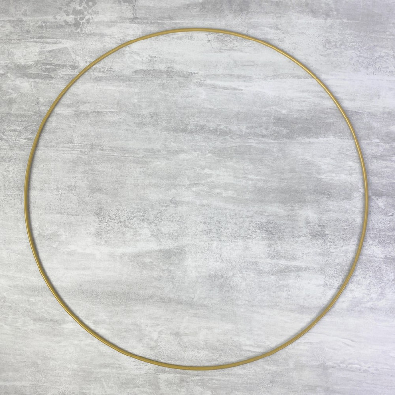 Cercle métallique doré ancien, diam. 40 cm pour abat-jour, Anneau epoxy or Attrape rêves