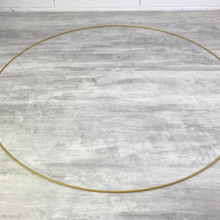 Grand Cercle XXL métallique doré ancien, diam. 90 cm pour abat-jour, Anneau epoxy or Attrape rêves