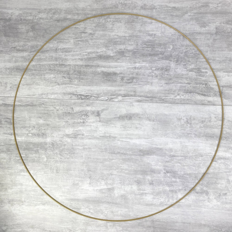 Grand Cercle XXL métallique doré ancien, diam. 90 cm pour abat-jour, Anneau epoxy or Attrape rêves