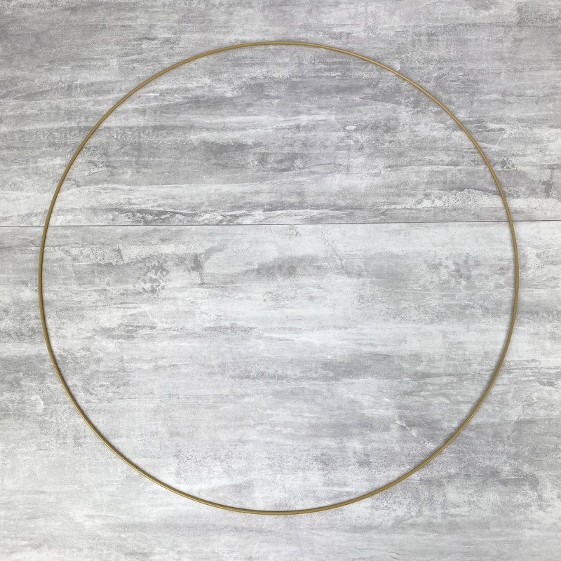 Grand Cercle métallique doré ancien, diam. 70 cm pour abat-jour, Anneau epoxy or Attrape rêves