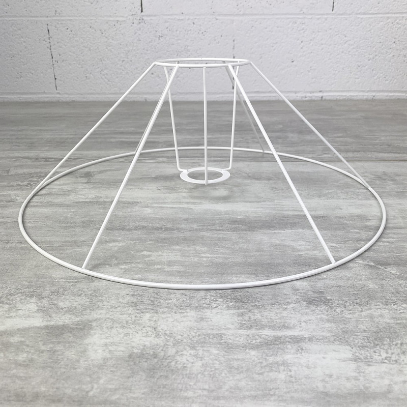 Carcasse Abat-Jour Conique 40 x 21 cm, Armature 6 branches, epoxy anticorrosion, E27