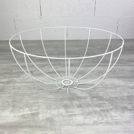 Carcasse suspension Cloche 45 cm, abat-jour Armature Dôme 10 branches en epoxy anticorrosion, pour E27