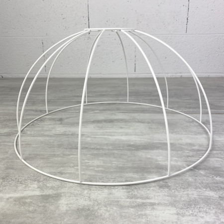 Carcasse suspension Cloche 45 cm, abat-jour Armature Dôme 10 branches en epoxy anticorrosion, pour E27