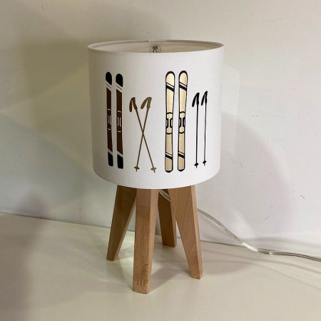 Petite Armature Ronde blanche pour Abat-jour, Hauteur et Diam. 10 cm, Diam. Douille E14, 28mm