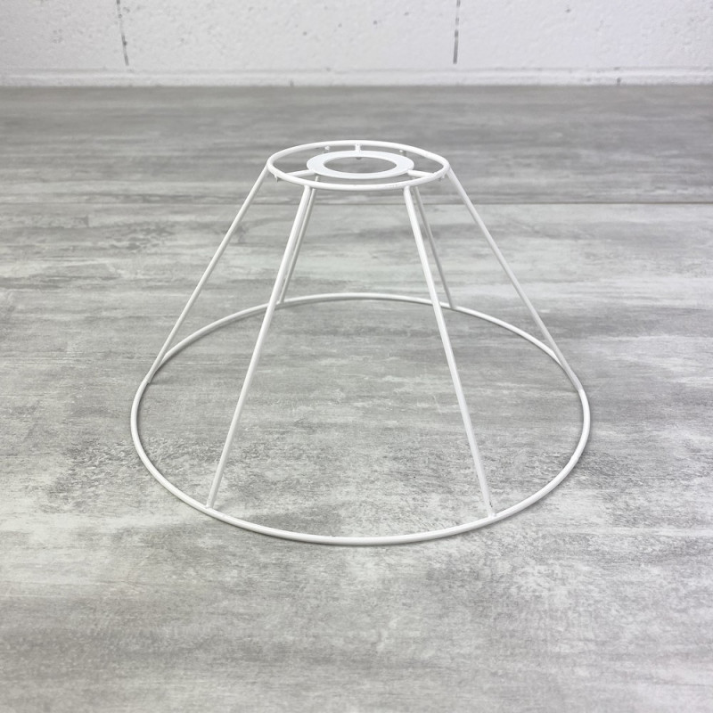 Carcasse suspension Conique 20 cm, Armature plafonnier 6 branches en epoxy anticorrosion, pour E14