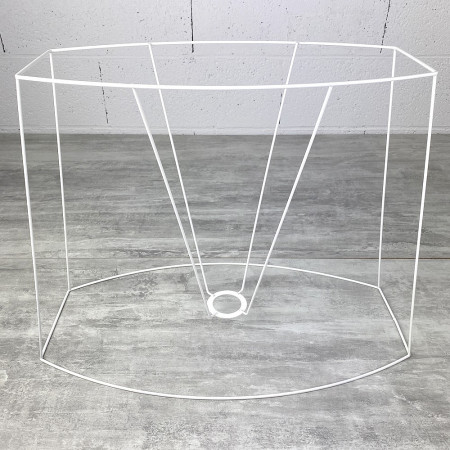 Lampenschirm-Gestell mit geschnittenen Seiten 40x11/50x14xh.37,5 cm, ovaler rechteckiger Rahmen, für E27