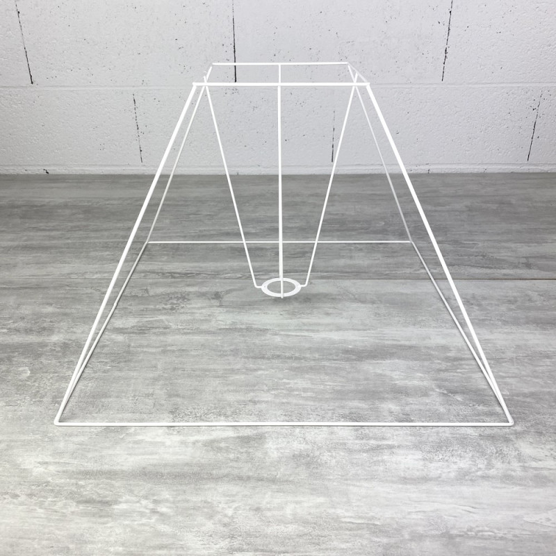 Carcasse Abat-Jour Pyramide 40x15x30 cm, Armature Lampe 4 branches en epoxy anticorrosion , pour E27