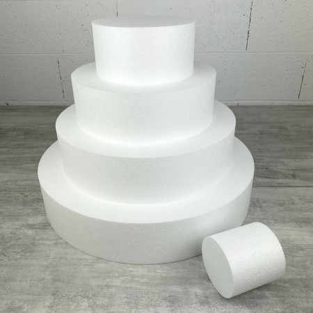 Pièce montée en Polystyrène, Base diam. 50 cm, 5 étages, Haut. totale 50 cm, Wedding Cake haute densité
