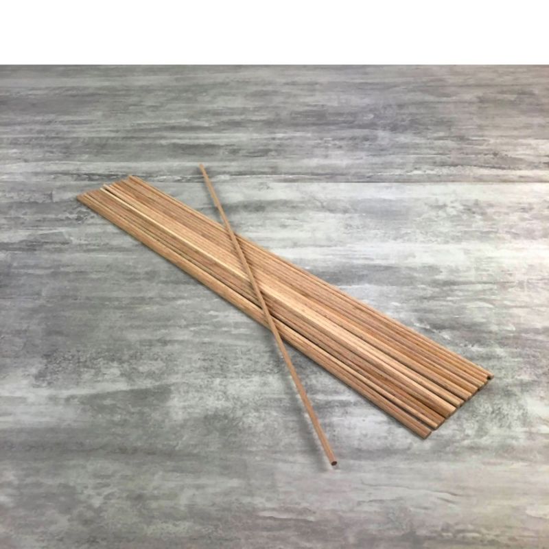 Lot de 20 Baguettes rondes, Tourillon en bois de hêtre lisse, diam. 6 mm, 50 cm de long