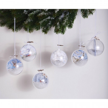 Boule en plastique avec paroi de séparation, diamètre 16 cm, séparateur transparente