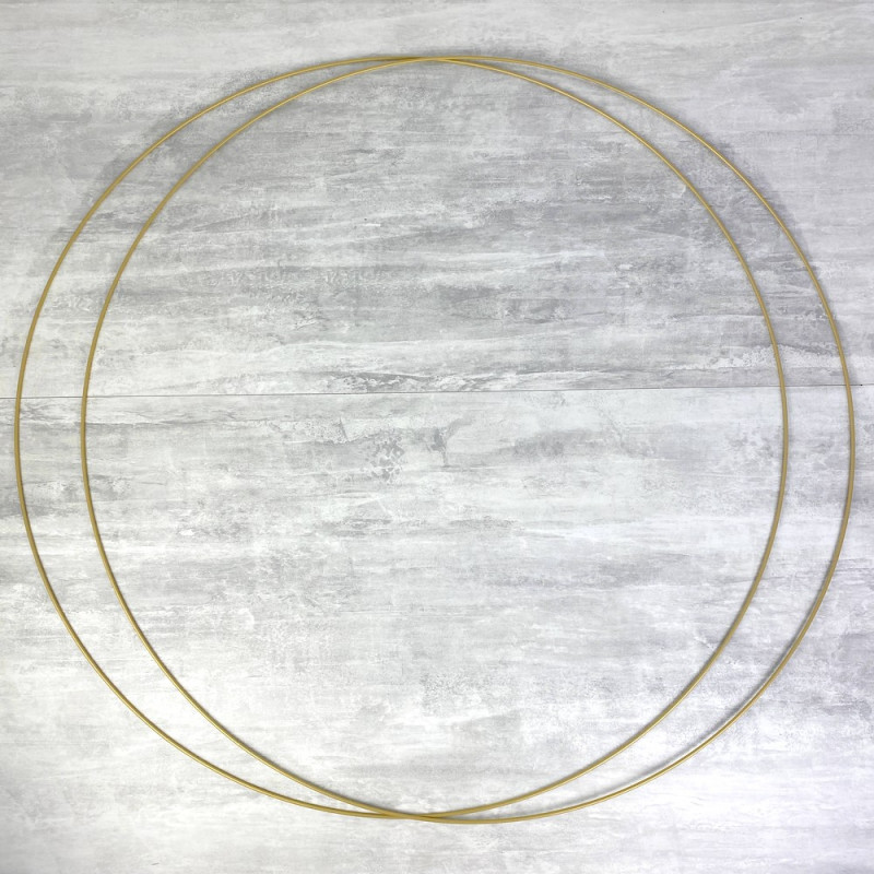 Set aus 2 grosse antik gold Metallringen Durchmesser 90 cm für Lampenschirm, Epoxidringe für Traumenfänger