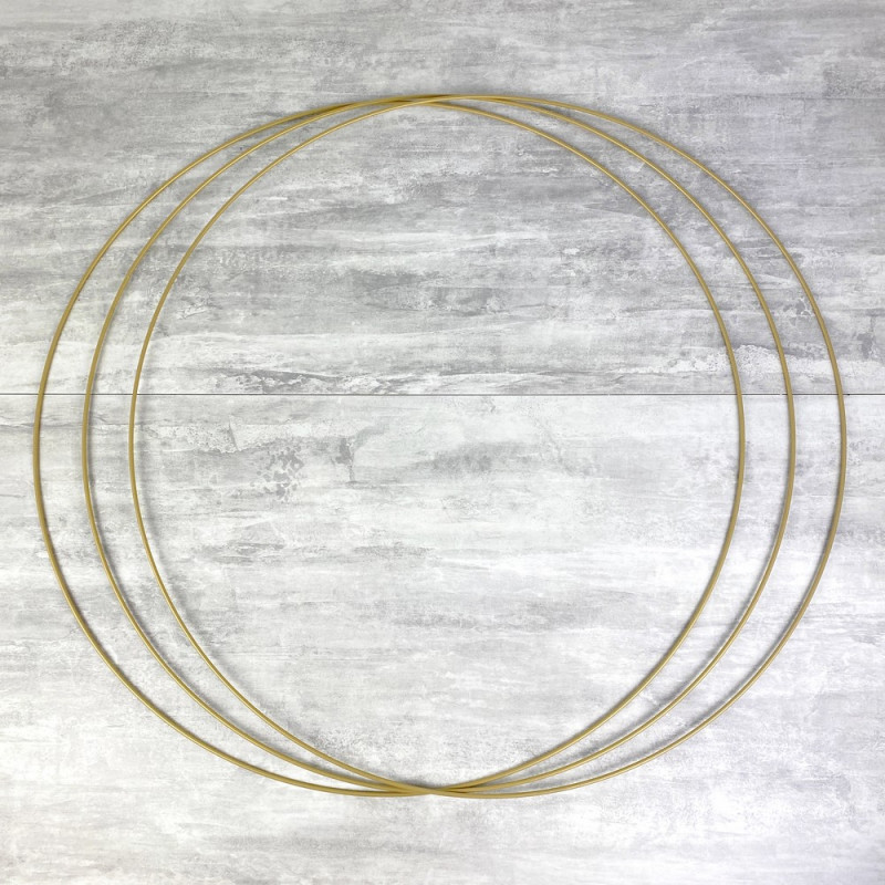 Set aus 3 grosse antikes Gold Metallringen Durchmesser 70 cm für Lampenschirm, Epoxidringe für Traumenfänger