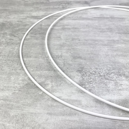 Lot de 2 Cercles métalliques blanc diamètre 30 cm pour abat-jour, Anneaux epoxy Attrape rêves