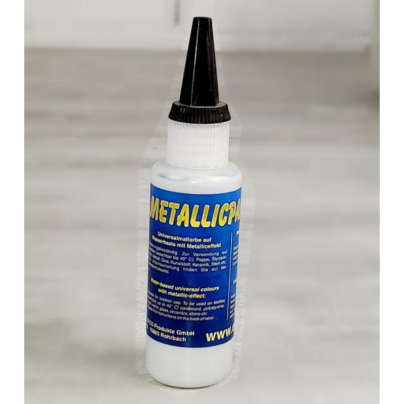 Peinture crémeuse acrylique effet métallique, 50 ml, pour écrire et décorer tous les supports