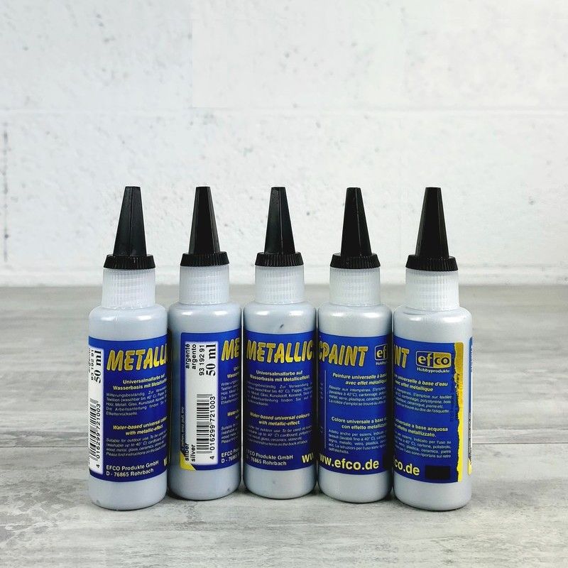 Metallicpaint 50 ml, Universalmalfarbe auf wasserbasis mit Metalliceffekt, für alle Oberflächen geeignet