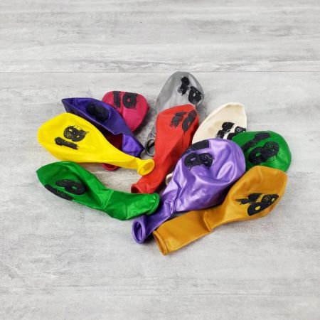 Lot de 10 Ballons de baudruche sérigraphiés 18 ans, Diam. 28 cm , pour déco anniversaire 