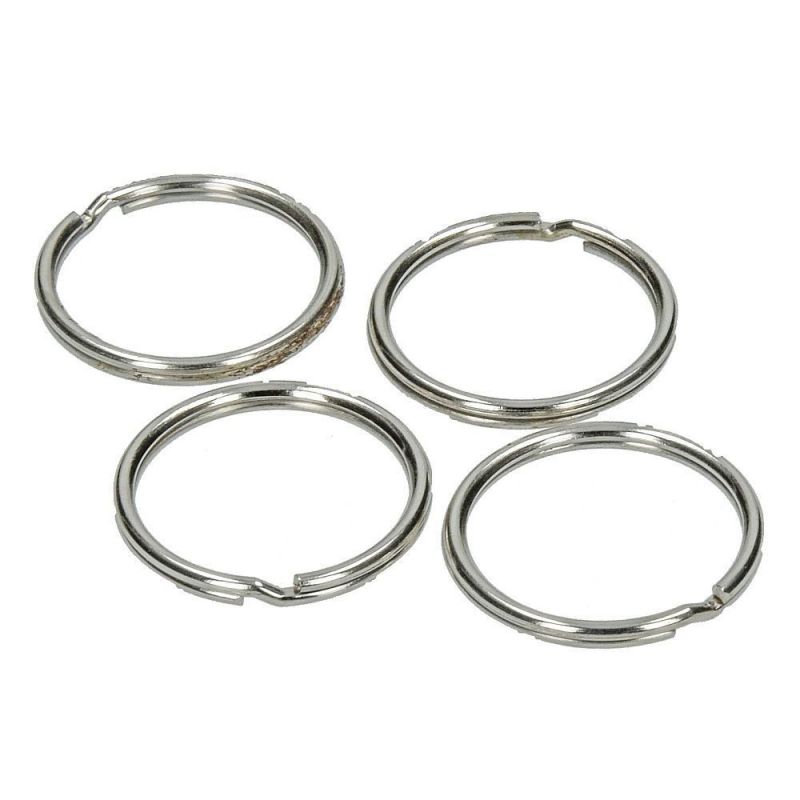 Lot de 12 Anneaux Porte-clefs, Diamètre 3 cm, Couleur Argent, Nickelé